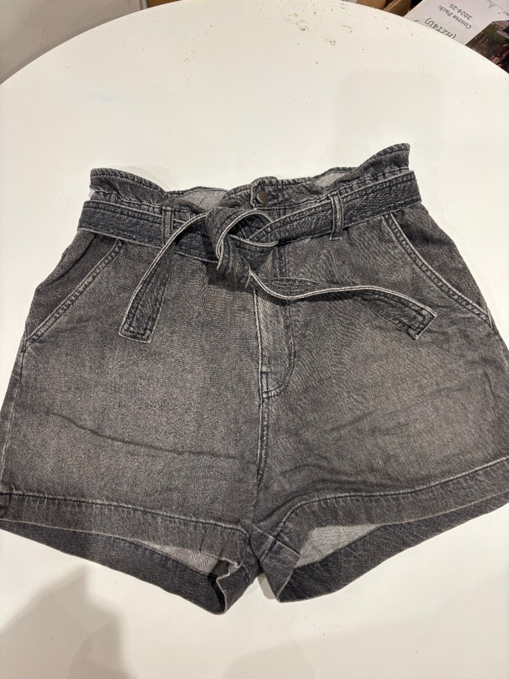 ba&sh denim charcoal / black shorts size L